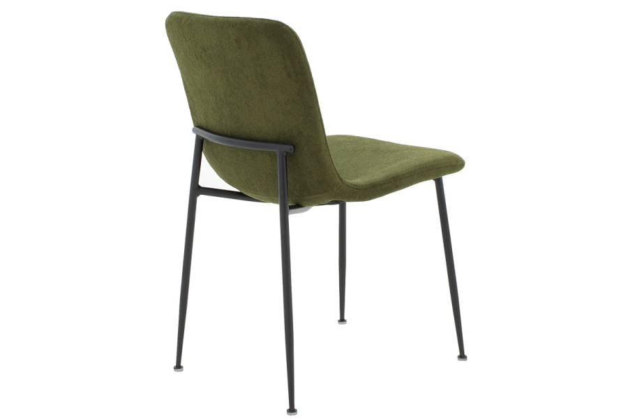 Καρέκλα Gratify pakoworld ύφασμα χακί-πόδι μαύρο