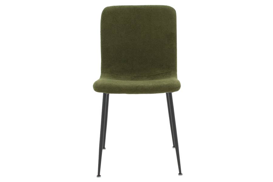 Καρέκλα Gratify pakoworld ύφασμα χακί-πόδι μαύρο