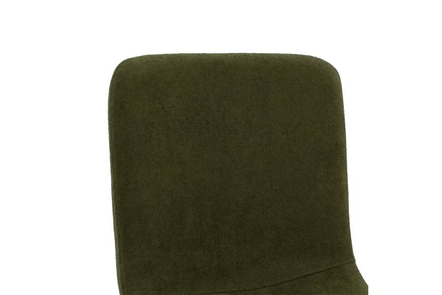 Καρέκλα Gratify pakoworld ύφασμα χακί-πόδι μαύρο