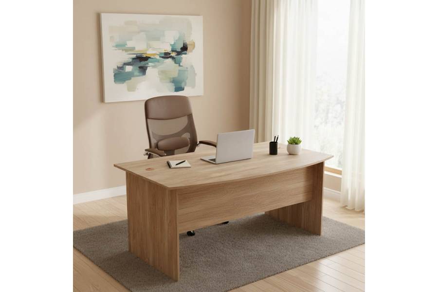 Γραφείο εργασίας Anze pakoworld φυσικό μελαμίνης 180x93.5x75εκ