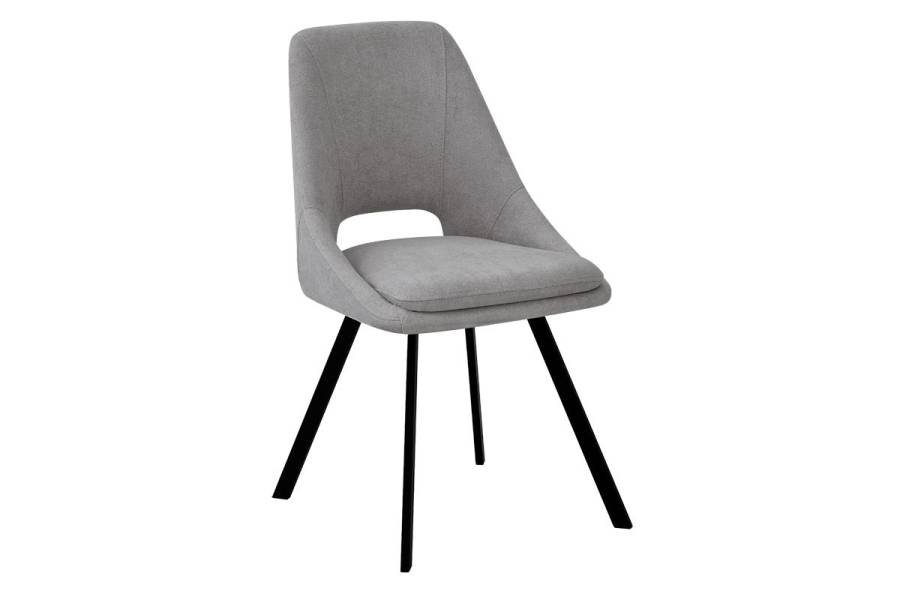 Καρέκλα Initiate pakoworld γκρι ύφασμα-πόδι μαύρο μέταλλο 48x57x85εκ
