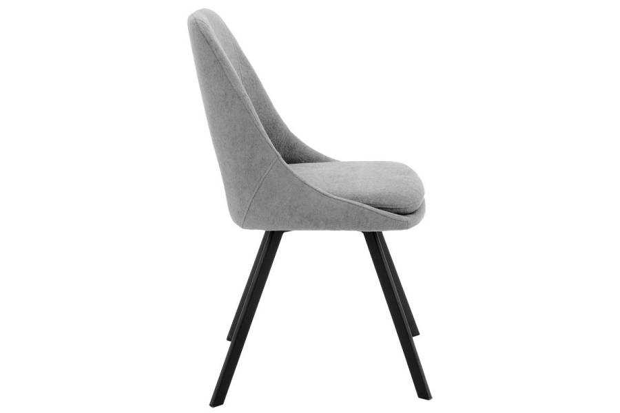 Καρέκλα Initiate pakoworld γκρι ύφασμα-πόδι μαύρο μέταλλο 48x57x85εκ