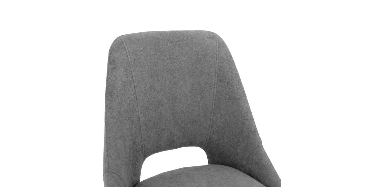 Καρέκλα Initiate pakoworld γκρι ύφασμα-πόδι μαύρο μέταλλο 48x57x85εκ