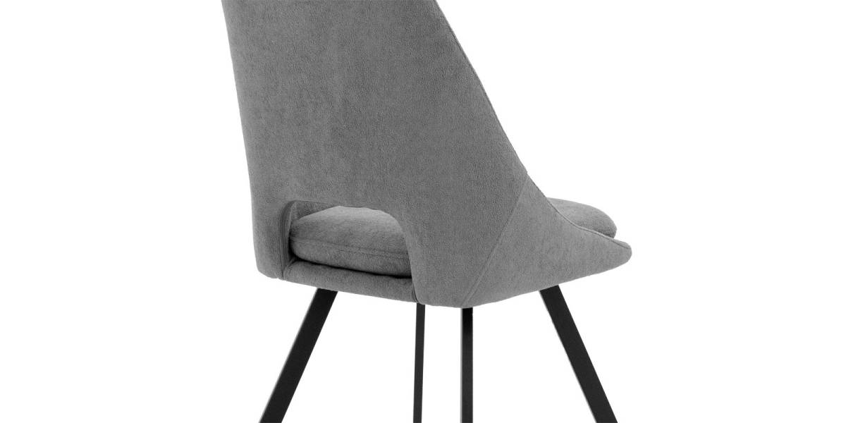 Καρέκλα Initiate pakoworld γκρι ύφασμα-πόδι μαύρο μέταλλο 48x57x85εκ