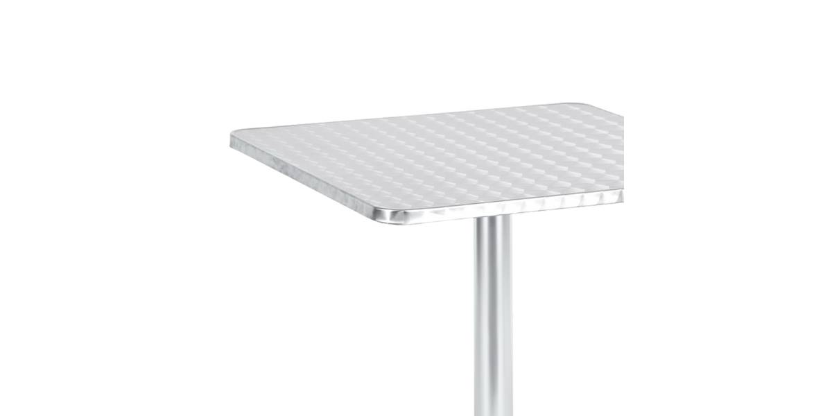 Τραπέζι Lazo pakoworld χρωμίου αλουμίνιο 60x60x70εκ