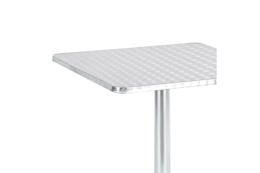 Τραπέζι Lazo pakoworld χρωμίου αλουμίνιο 60x60x70εκ