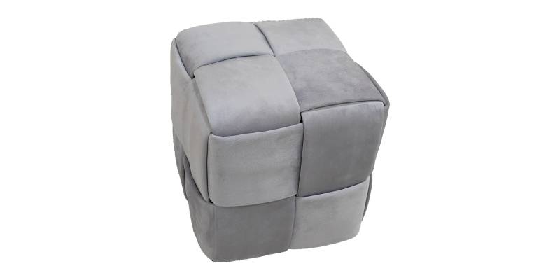 Σκαμπό Jisko pakoworld γκρι βελούδο 38x38x40εκ