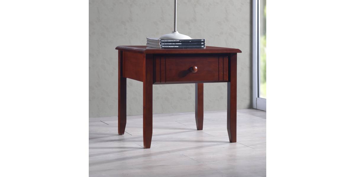 Κομοδίνο Juliene με συρτάρι ξύλο σε καρυδί απόχρωση 50x44x46εκ