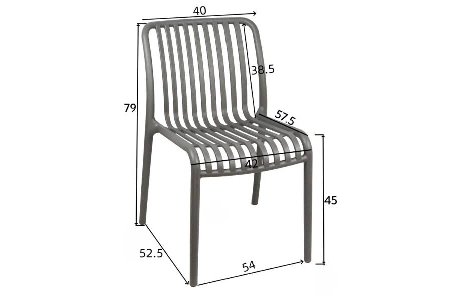 Καρέκλα Zoi pakoworld pp σε σκούρη πράσινη απόχρωση 42x58x79εκ