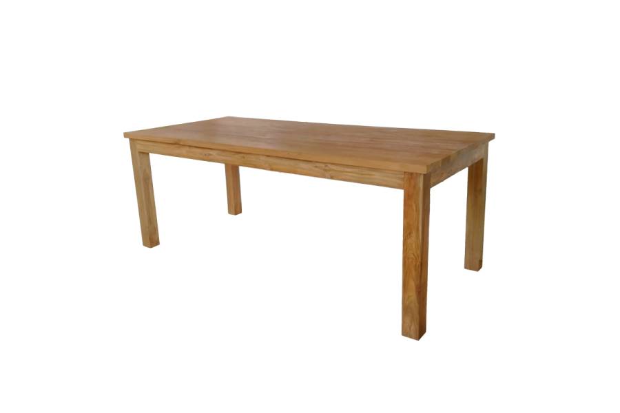 Τραπεζαρία Granny-Wooly pakoworld σετ 7τεμ σε φυσική-μπεζ απόχρωση 220x90x75εκ