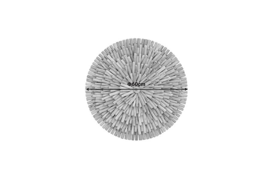 Διακοσμητικό τοίχου Decofy Inart drift ξύλο σε φυσική απόχρωση Φ60x5εκ