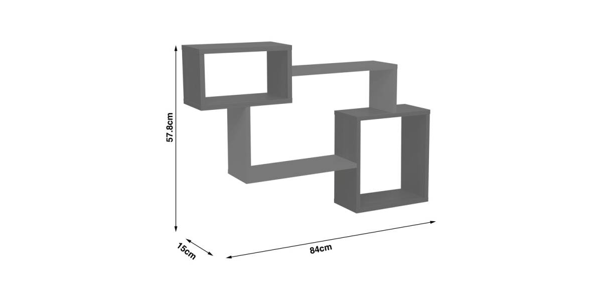 Ράφι τοίχου Beldra pakoworld σε φυσική απόχρωση με όψη μαρμάρου 84x15x57.8εκ