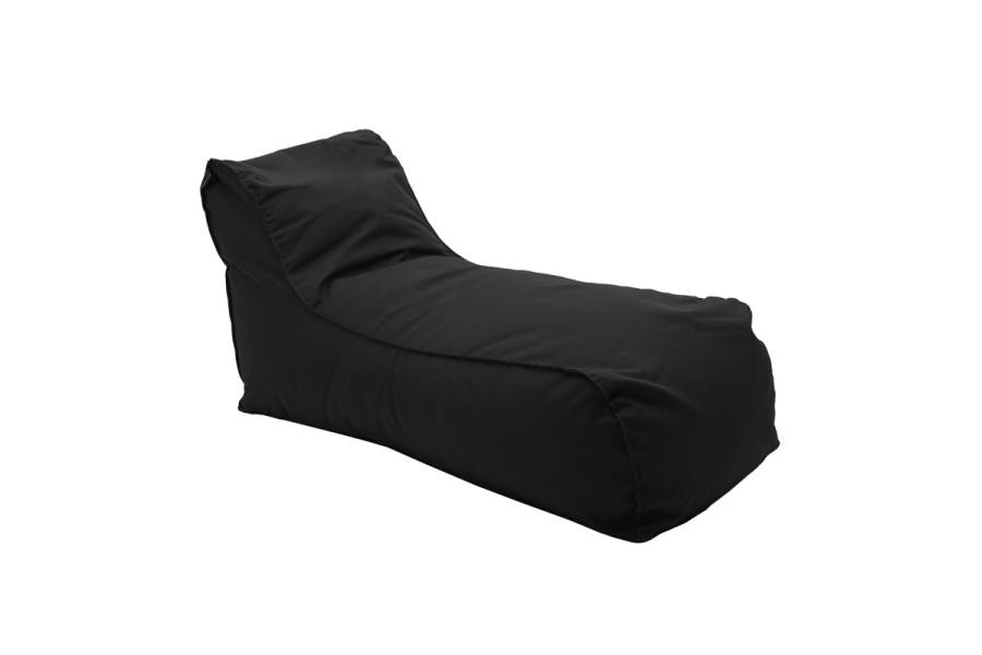 Πουφ ξαπλώστρα Lara pakoworld αδιάβροχο σε μαύρη απόχρωση 60x150x40εκ