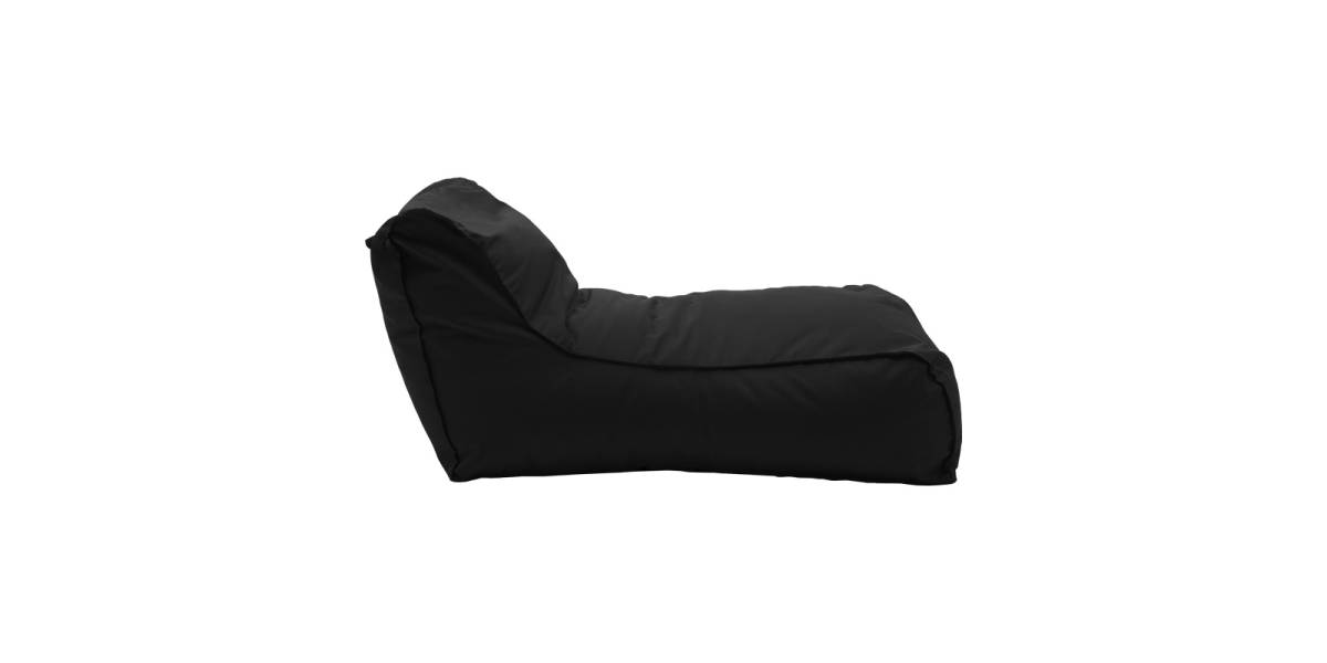 Πουφ ξαπλώστρα Lara pakoworld αδιάβροχο σε μαύρη απόχρωση 60x150x40εκ