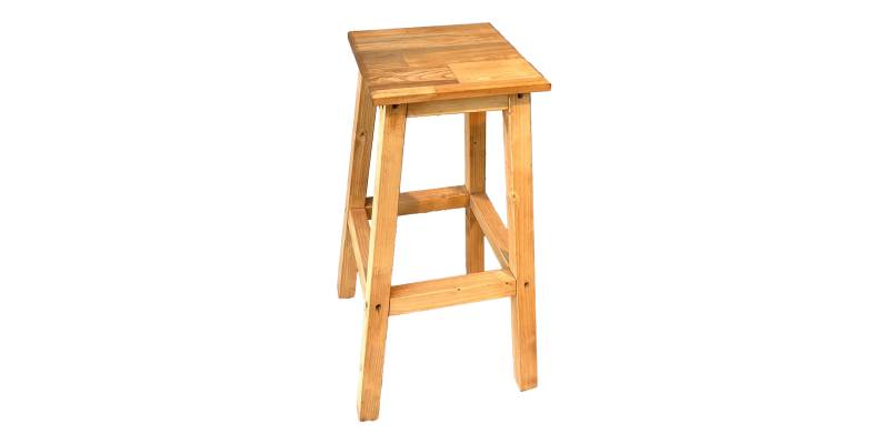 Σκαμπό Waroby pakoworld ξύλινο σε φυσικη απόχρωση 32x32x46εκ