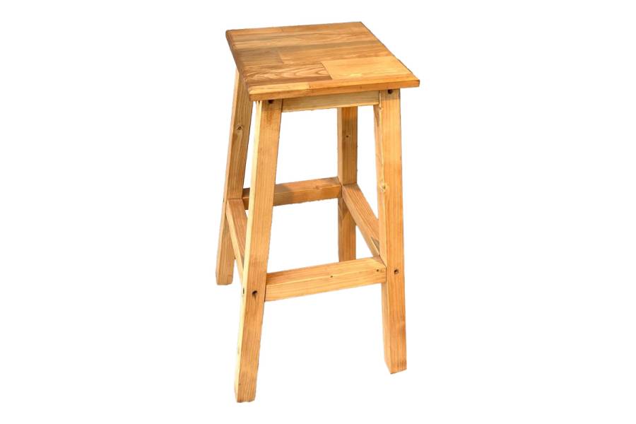 Σκαμπό Waroby pakoworld ξύλινο σε φυσικη απόχρωση 32x32x46εκ