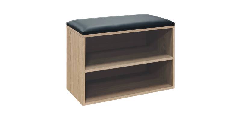 Παπουτσοθήκη-Σκαμπό Kiana pakoworld 4 ζεύγων με μαξιλάρι σε φυσική απόχρωση 60x32x44εκ