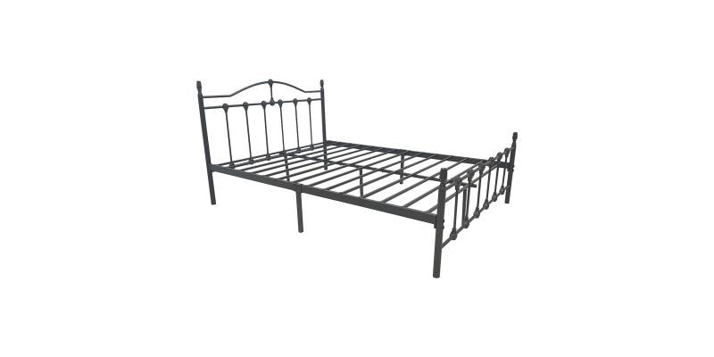 Κρεβάτι Wotso pakoworld μεταλλικό σε μαύρη απόχρωση 150x200εκ