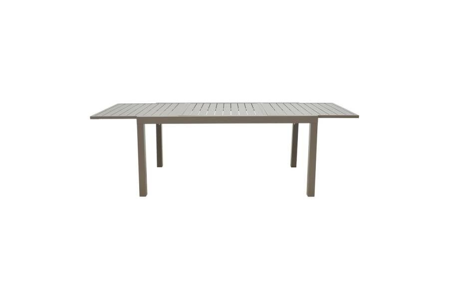Τραπέζι επεκτεινόμενο Lafla pakoworld αλουμίνιο σε σαμπανιζέ απόχρωση 160-240x90x75εκ