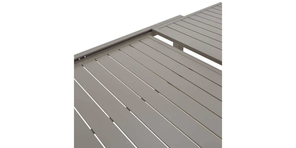 Τραπέζι επεκτεινόμενο Lafla pakoworld αλουμίνιο σε σαμπανιζέ απόχρωση 160-240x90x75εκ