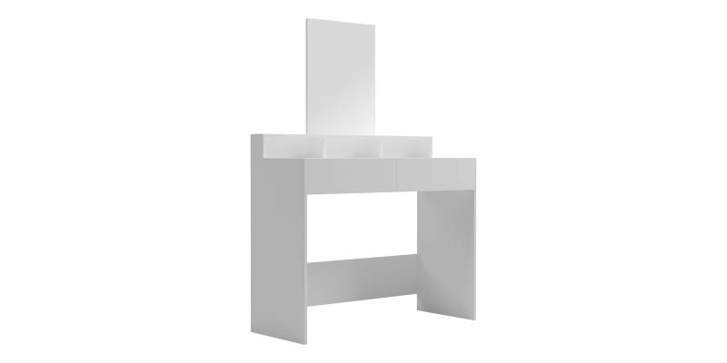 Τουαλέτα κρεβατοκάμαρας Frentsel pakoworld με καθρέπτη σε λευκή απόχρωση 100x40x140εκ