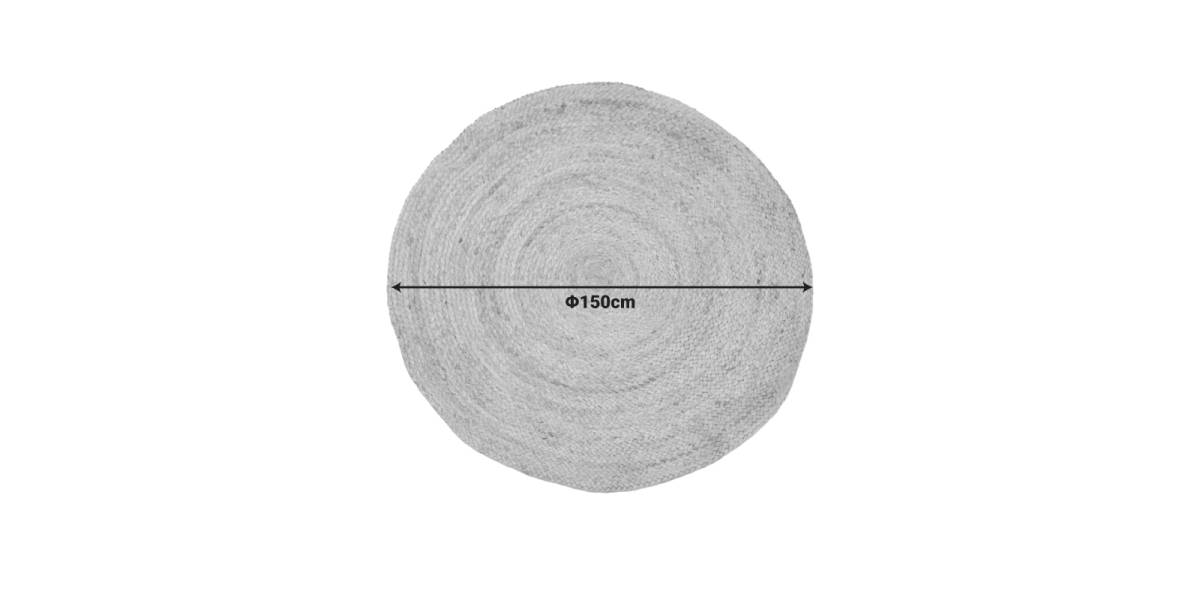 Χαλί Solon Inart μπεζ γιούτα Φ150x1εκ