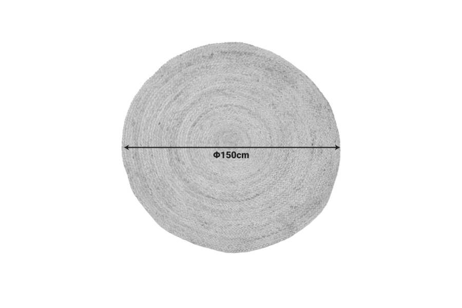 Χαλί Solon Inart μπεζ γιούτα Φ150x1εκ