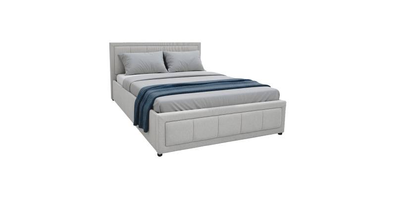 Κρεβάτι Huga pakoworld με αποθηκευτικό χώρο ύφασμα γκρι 120x200εκ