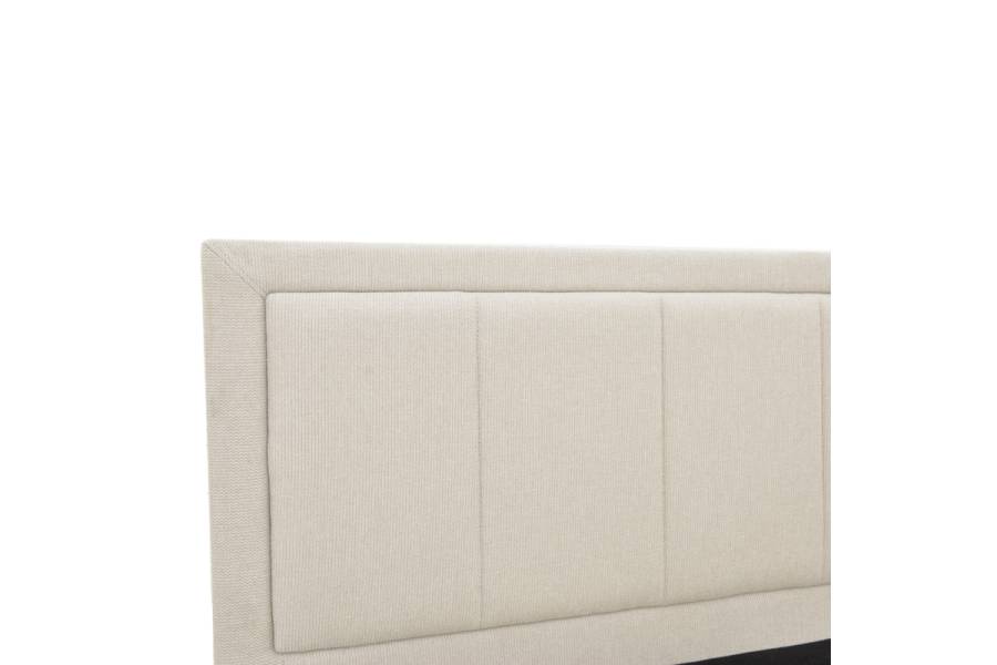 Κρεβάτι Huga pakoworld με αποθηκευτικό χώρο ύφασμα μπεζ 120x200εκ