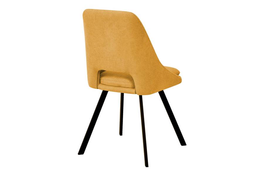 Καρέκλα Initiate pakoworld κίτρινο ύφασμα-πόδι μαύρο μέταλλο 48x57x85εκ