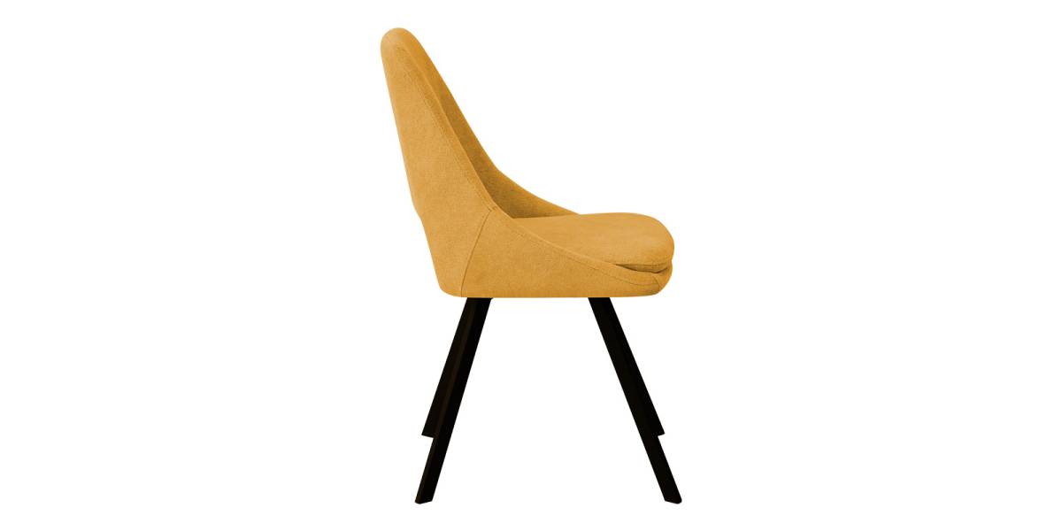 Καρέκλα Initiate pakoworld κίτρινο ύφασμα-πόδι μαύρο μέταλλο 48x57x85εκ