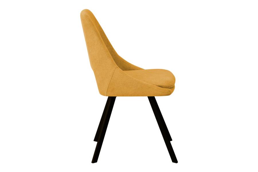 Καρέκλα Initiate pakoworld κίτρινο ύφασμα-πόδι μαύρο μέταλλο 48x57x85εκ