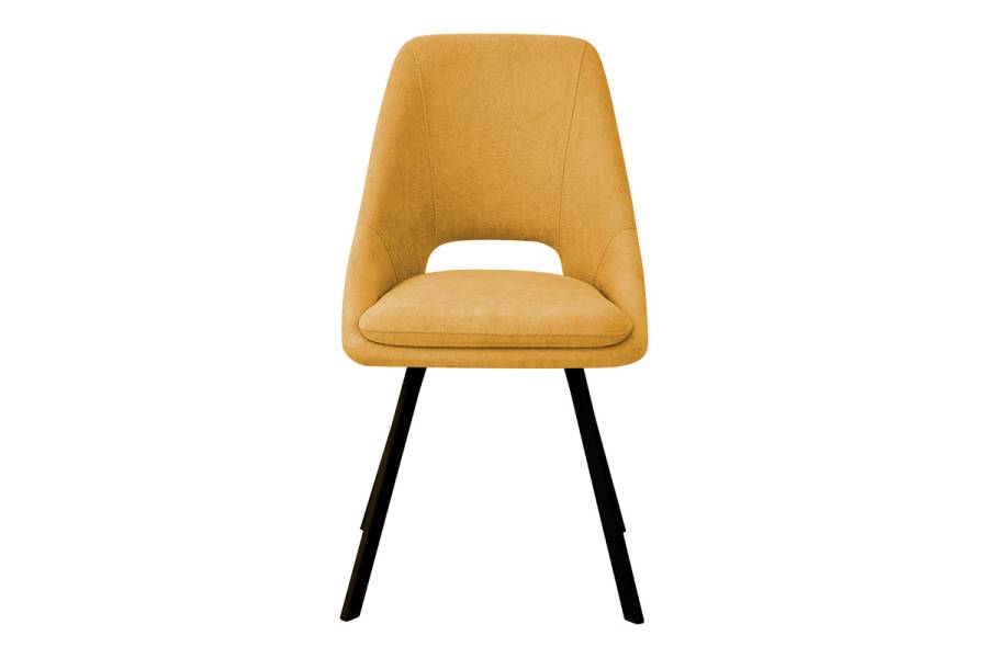 Καρέκλα Initiate pakoworld κίτρινο ύφασμα-πόδι μαύρο μέταλλο 48x57x85εκ