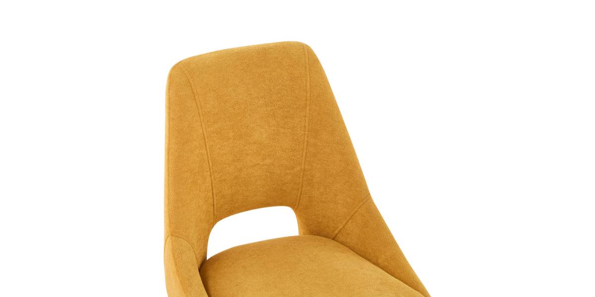 Καρέκλα Initiate pakoworld κίτρινο ύφασμα-πόδι μαύρο μέταλλο 48x57x85εκ