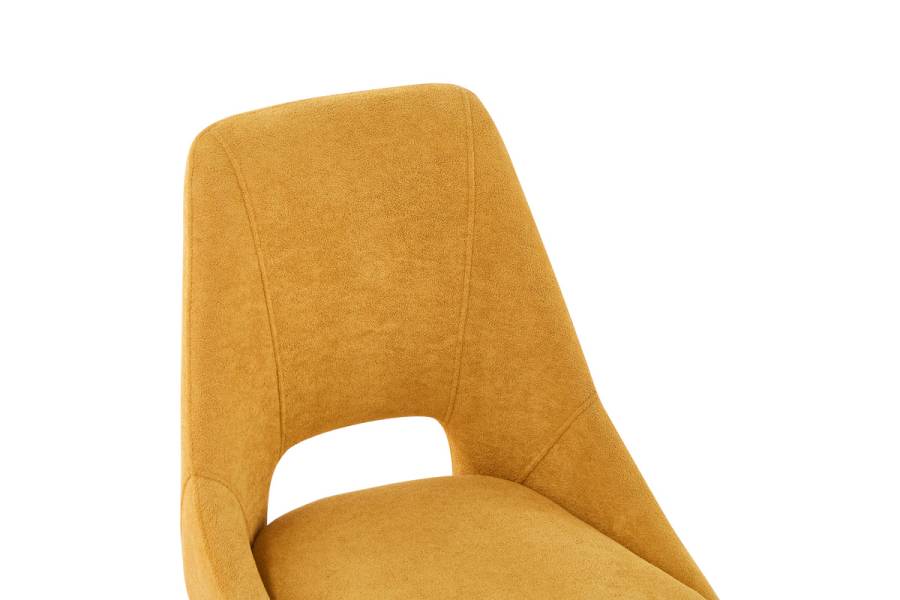 Καρέκλα Initiate pakoworld κίτρινο ύφασμα-πόδι μαύρο μέταλλο 48x57x85εκ