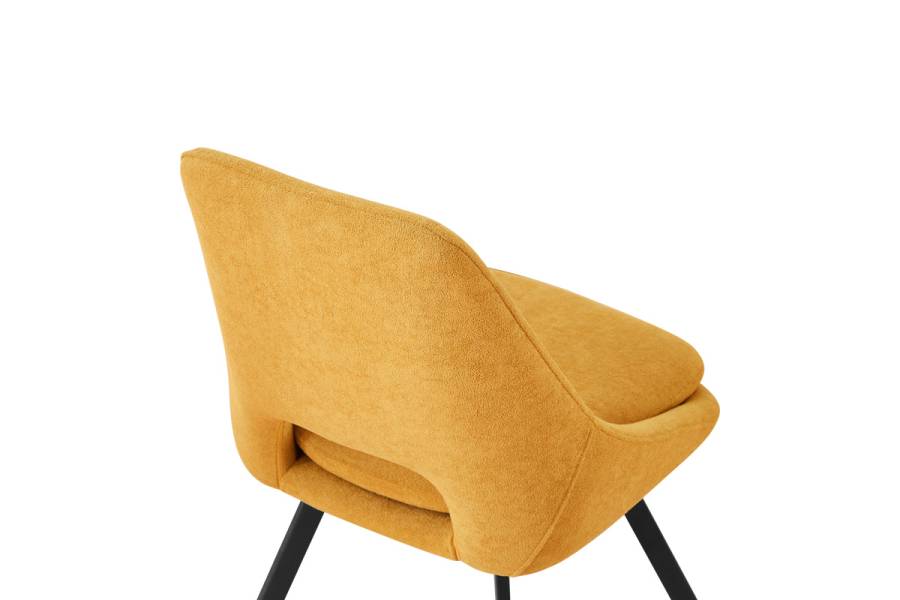 Καρέκλα Initiate pakoworld κίτρινο ύφασμα-πόδι μαύρο μέταλλο 48x57x85εκ