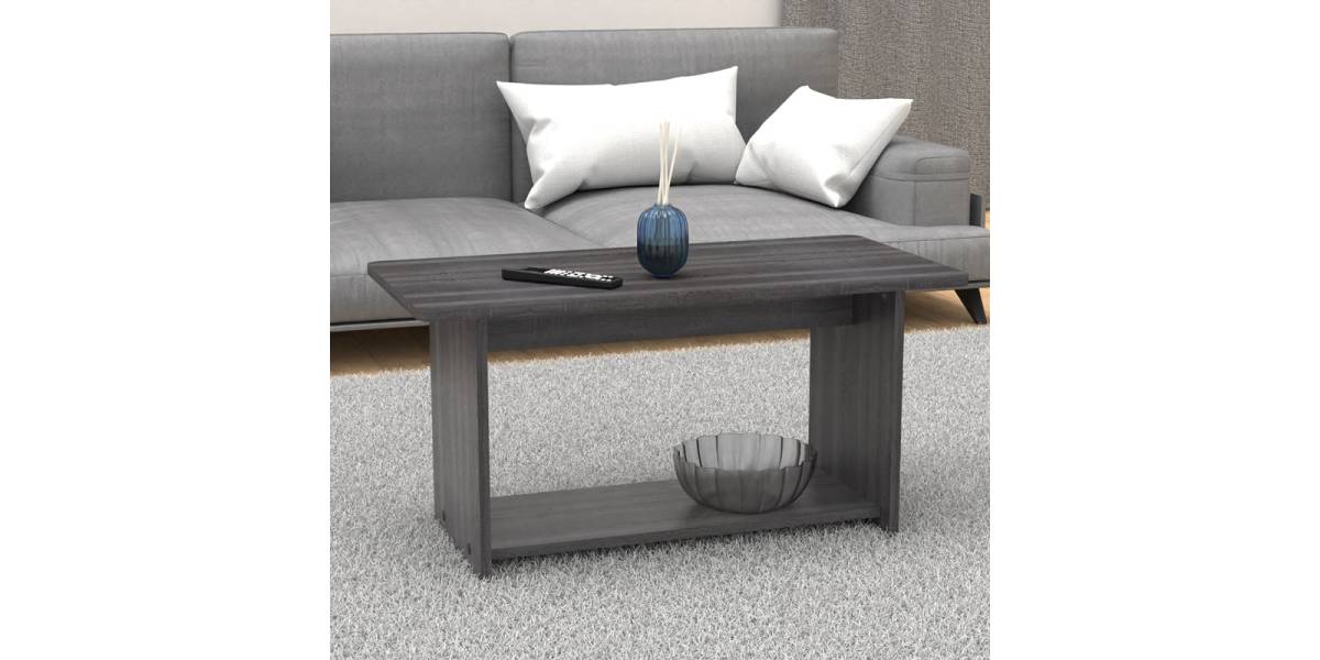 Τραπέζι Kumba pakoworld σε ανθρακί-wenge απόχρωση 80x40x42εκ