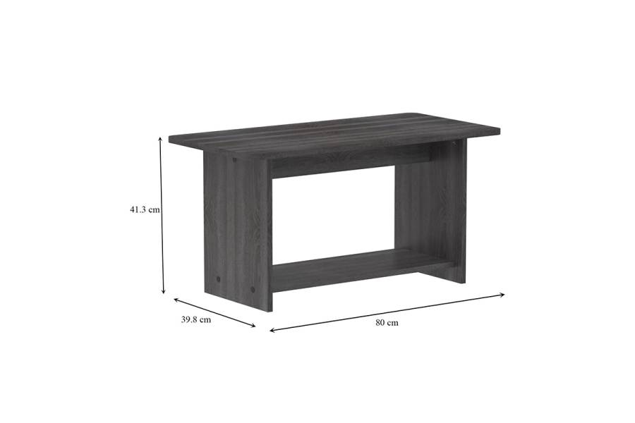 Τραπέζι Kumba pakoworld σε ανθρακί-wenge απόχρωση 80x40x42εκ