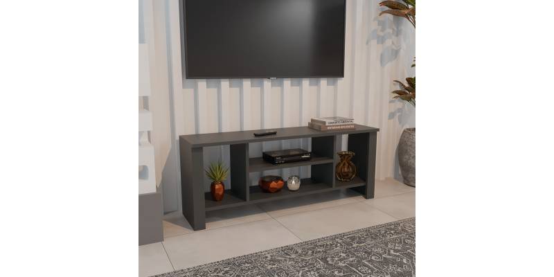 Έπιπλο τηλεόρασης Seref pakoworld σε ανθρακί απόχρωση 120x30x47εκ