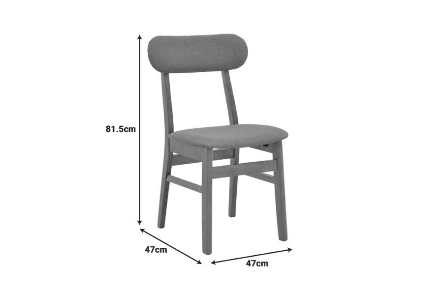 Καρέκλα Gaborn pakoworld σε γκρι απόχρωση 47x47x81,5εκ
