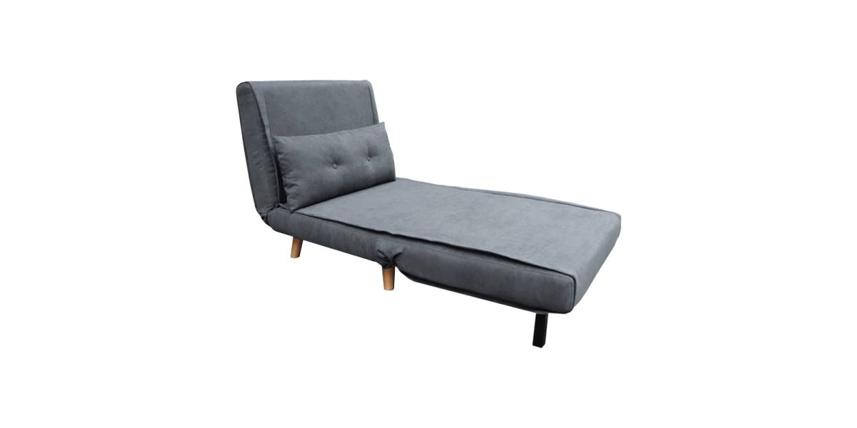 Πολυθρόνα-κρεβάτι Josuane I pakoworld ύφασμα σε ανθρακί απόχρωση 78x80x81εκ