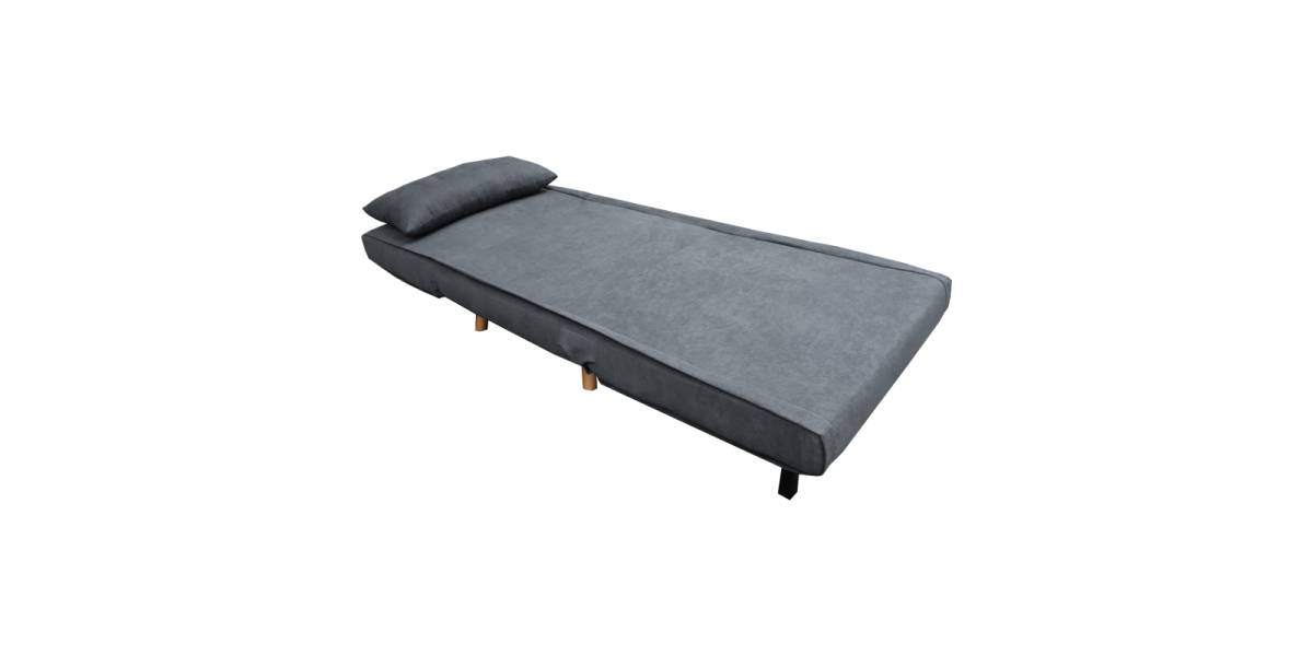 Πολυθρόνα-κρεβάτι Josuane I pakoworld ύφασμα σε ανθρακί απόχρωση 78x80x81εκ