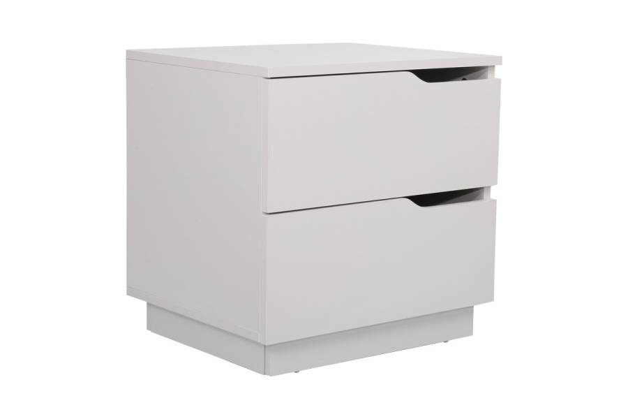 Κομοδίνο Verena pakoworld σε λευκή απόχρωση 48x40x48εκ