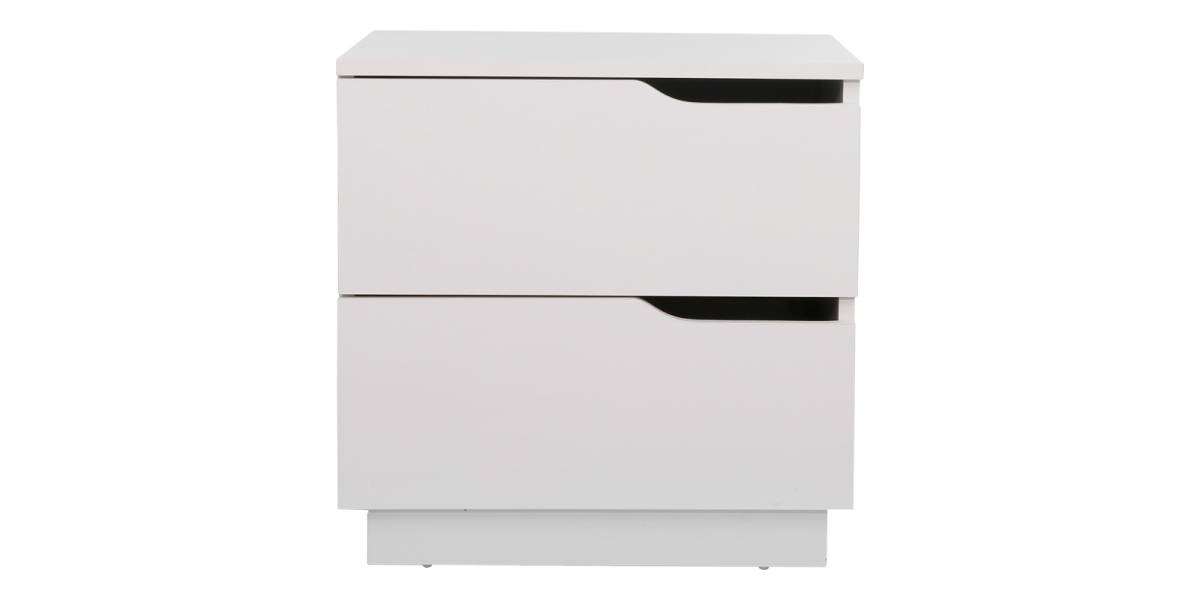 Κομοδίνο Verena pakoworld σε λευκή απόχρωση 48x40x48εκ