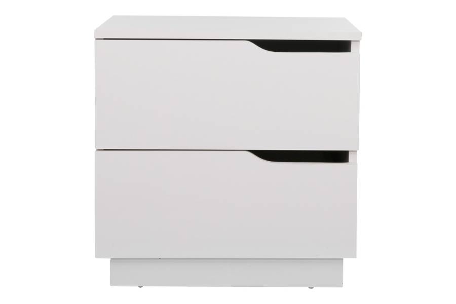 Κομοδίνο Verena pakoworld σε λευκή απόχρωση 48x40x48εκ