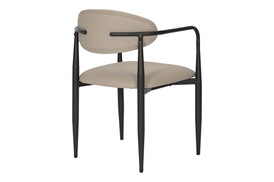 Πολυθρόνα Kalone pakoworld pu σε γκρι-μπεζ απόχρωση 56x55x78εκ