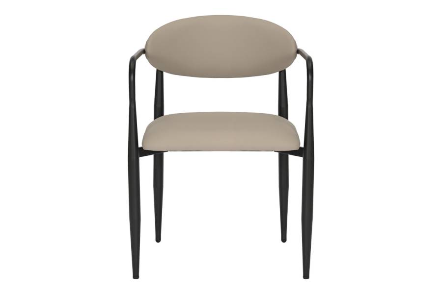 Πολυθρόνα Kalone pakoworld pu σε γκρι-μπεζ απόχρωση 56x55x78εκ