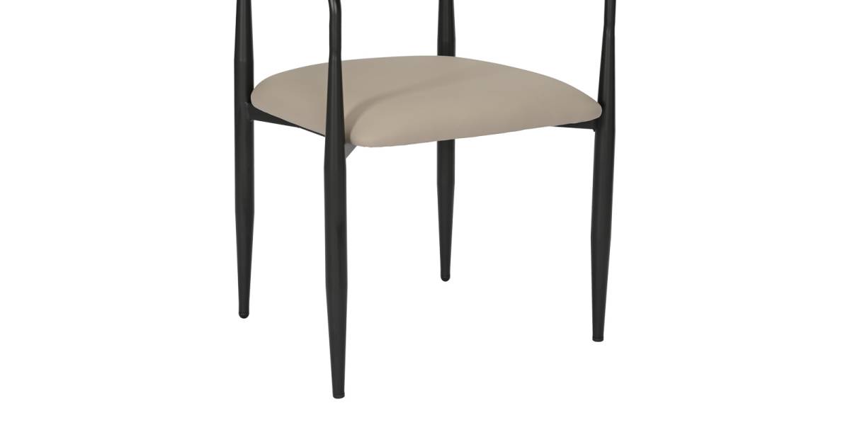 Πολυθρόνα Kalone pakoworld pu σε γκρι-μπεζ απόχρωση 56x55x78εκ