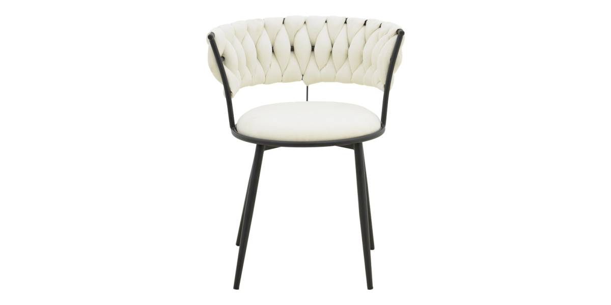 Πολυθρόνα Alkia I pakoworld ύφασμα σε εκρού απόχρωση- πόδι μαύρο μέταλλο 57x58.5x72εκ