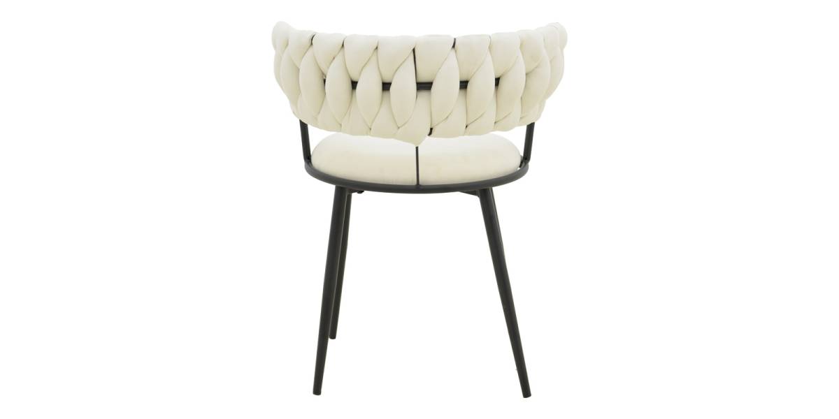 Πολυθρόνα Alkia I pakoworld ύφασμα σε εκρού απόχρωση- πόδι μαύρο μέταλλο 57x58.5x72εκ